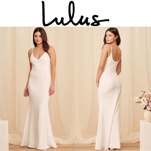 chinese dress ladies Infinite White Strappy Maxi Dress With Volume High-Low Skirt – Club L  London main image 1
